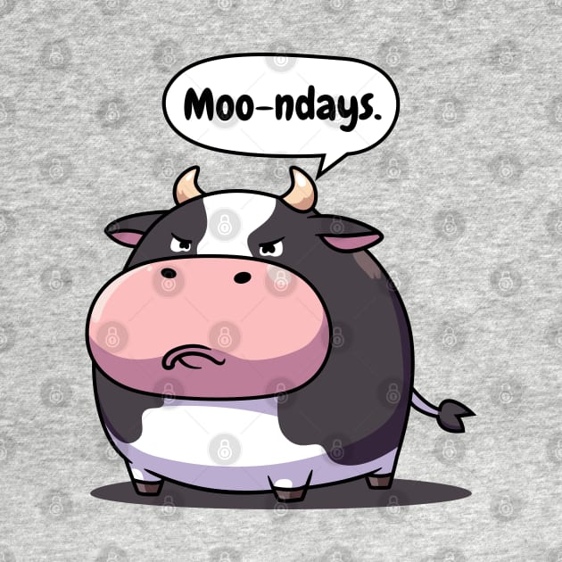 Moody Cow Hate Mondays by JS Arts